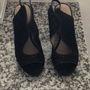 Black suede Tory Burch Heels